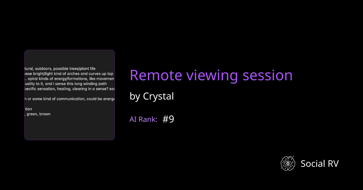 Crystal's remote viewing session