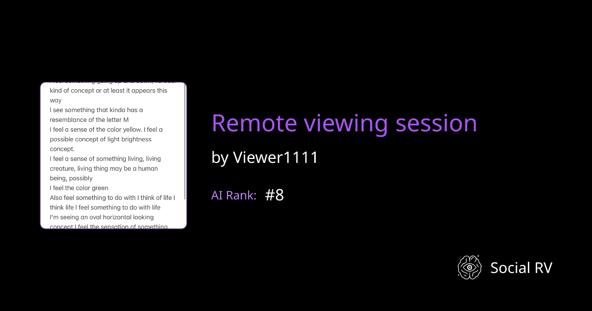 Viewer1111's remote viewing session